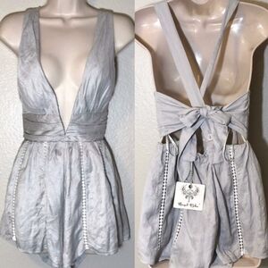 NWT Angel Biba Open Back/Tie Romper